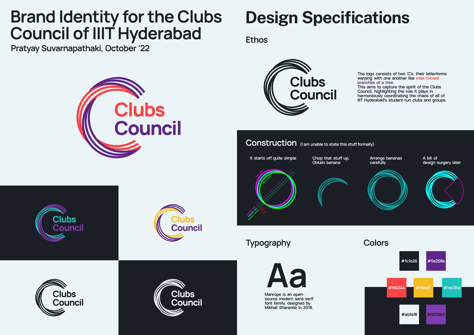 Clubs Council of IIIT Hyderabad visual identity