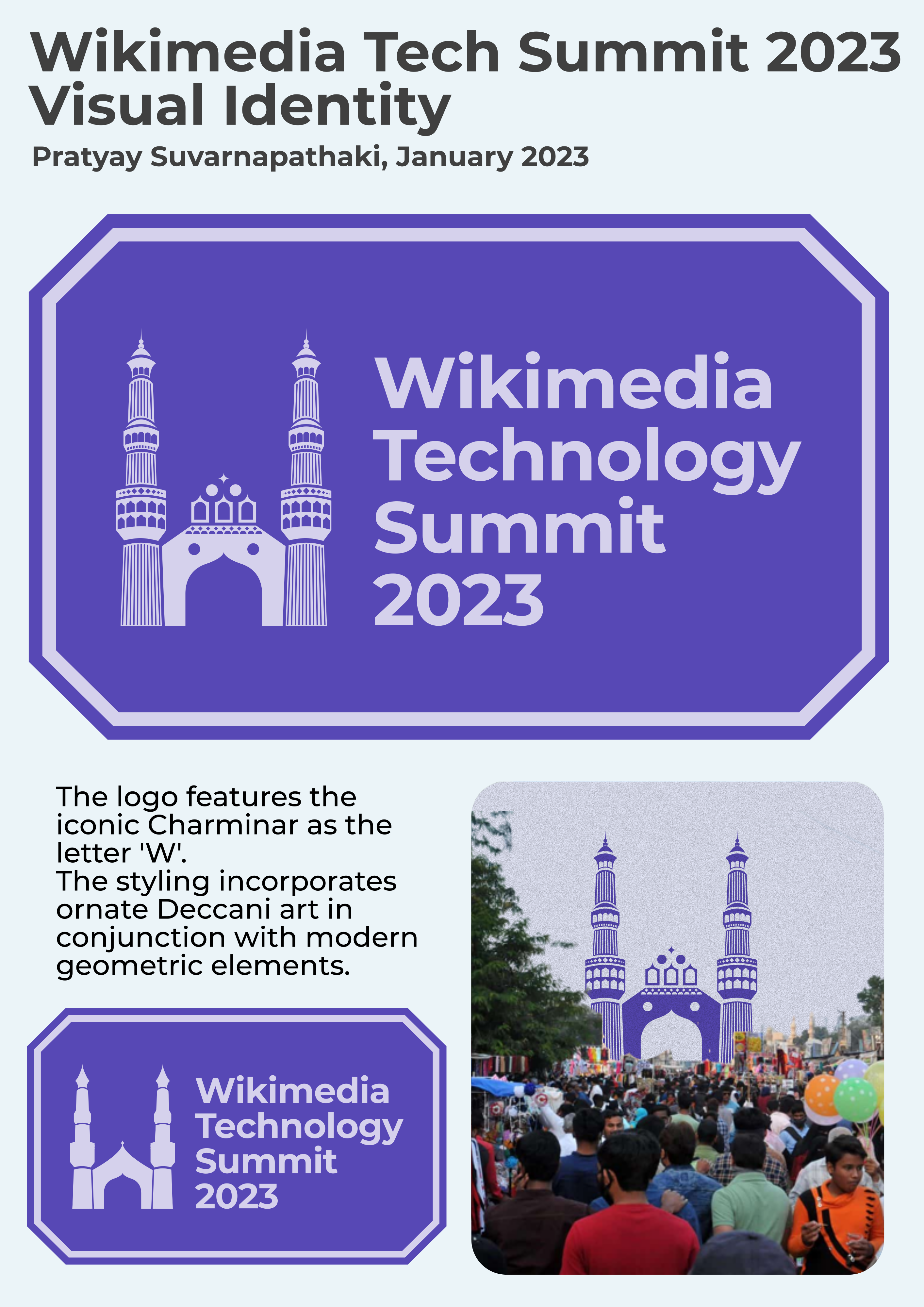 Wikimedia Technology Summit logo and Hyderabad context